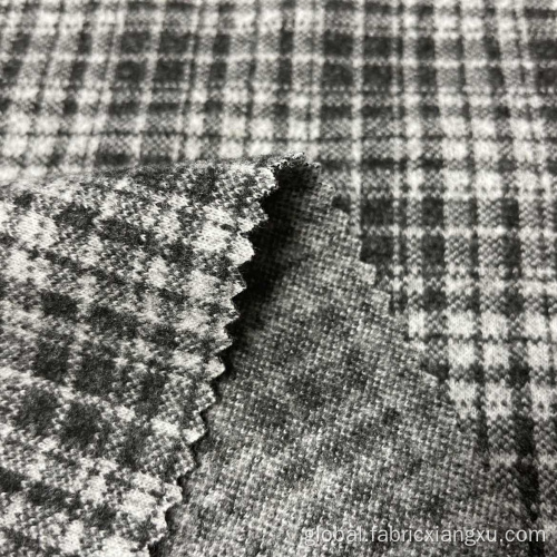 Polyester Tartan Fabric Fleece Brushed material clothes Fabric For Winter Coat Manufactory